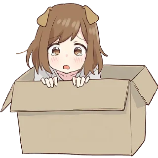 😢-Собачка-тян @Nyasticks, Telegram Sticker