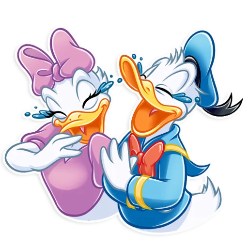 Donald and Daisy, telegram sticker