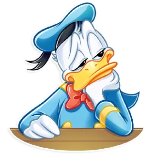 🤨-Donald and Daisy, Telegram Sticker