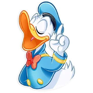 ☝️-Donald and Daisy, Telegram Sticker