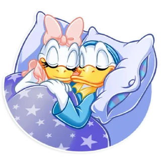 😴-Donald and Daisy, Telegram Sticker