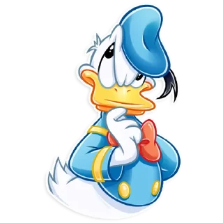 🤔-Donald and Daisy, Telegram Sticker