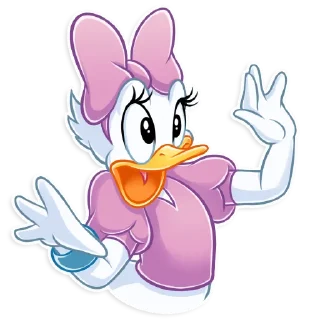 😨-Donald and Daisy, Telegram Sticker