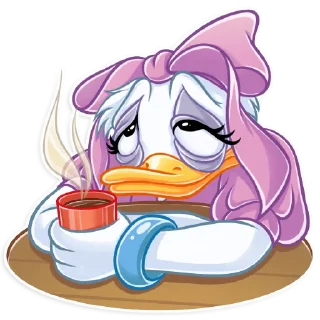 ☕️-Donald and Daisy, Telegram Sticker