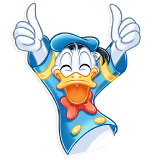 👍-Donald and Daisy, Telegram Sticker