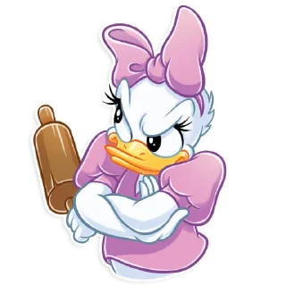 😠-Donald and Daisy, Telegram Sticker