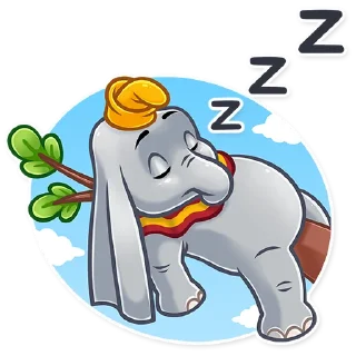😴-Dumbo, Telegram Sticker