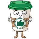 👍-Donut and Coffee, Telegram Sticker