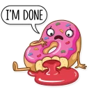 😨-Donut and Coffee, Telegram Sticker