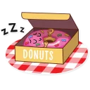 😴-Donut and Coffee, Telegram Sticker