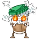 😡-Donut and Coffee, Telegram Sticker