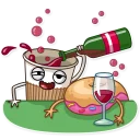 🍷-Donut and Coffee, Telegram Sticker