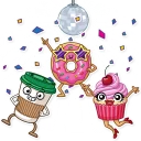 🕺-Donut and Coffee, Telegram Sticker