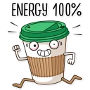 😁-Donut and Coffee, Telegram Sticker