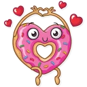 ❤-Donut and Coffee, Telegram Sticker