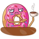 🤔-Donut and Coffee, Telegram Sticker