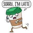 🏃‍♂️-Donut and Coffee, Telegram Sticker