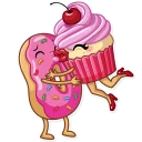💏-Donut and Coffee, Telegram Sticker