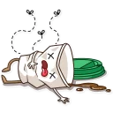 😵-Donut and Coffee, Telegram Sticker