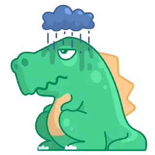 😔-Dragon Komo by Sanat Rath, Telegram Sticker