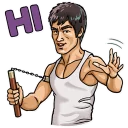 👋-Bruce Lee, Telegram Sticker