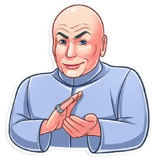 👏-Dr. Evil, Telegram Sticker