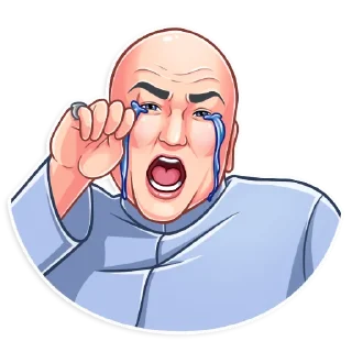 😭-Dr. Evil, Telegram Sticker