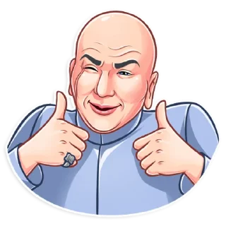👍-Dr. Evil, Telegram Sticker