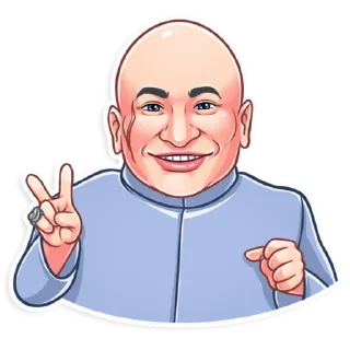 ✌️-Dr. Evil, Telegram Sticker