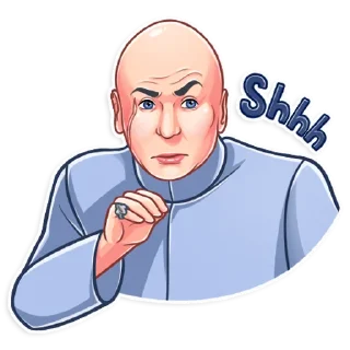 🤫-Dr. Evil, Telegram Sticker
