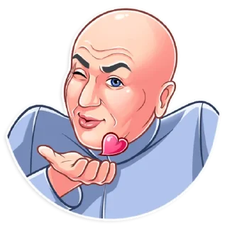 😘-Dr. Evil, Telegram Sticker