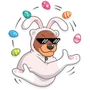 😎-Easter Bear, Telegram Sticker