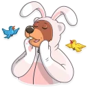 😌-Easter Bear, Telegram Sticker