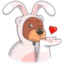 😘-Easter Bear, Telegram Sticker