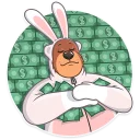 🤑-Easter Bear, Telegram Sticker
