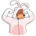 💪-Easter Bear, Telegram Sticker