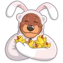 😊-Easter Bear, Telegram Sticker