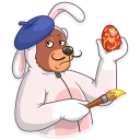 🎨-Easter Bear, Telegram Sticker