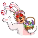 😍-Easter Bear, Telegram Sticker