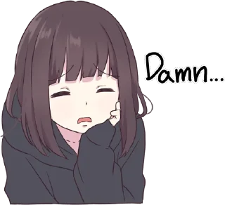 😞-Menhera chan, Telegram Sticker
