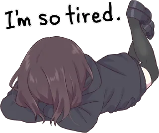 😩-Menhera chan, Telegram Sticker