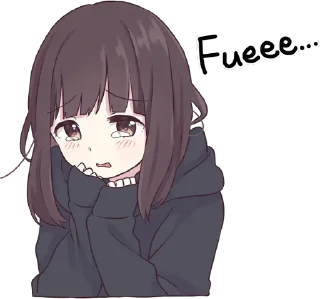 😰-Menhera chan, Telegram Sticker