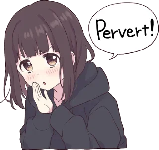 😳-Menhera chan, Telegram Sticker
