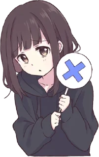 🙁-Menhera chan, Telegram Sticker