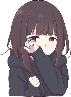😢-Menhera chan, Telegram Sticker