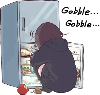 🤤-Menhera chan, Telegram Sticker