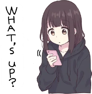 🤔-Menhera chan, Telegram Sticker