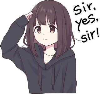 🤝-Menhera chan, Telegram Sticker
