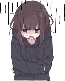 😓-Menhera chan, Telegram Sticker