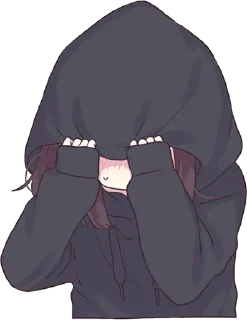 😞-Menhera chan, Telegram Sticker